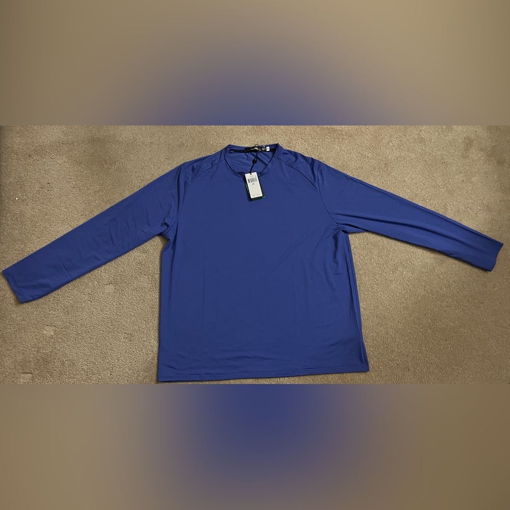 RLX men’s blue classic fit mesh long sleeve golf jersey size XXL